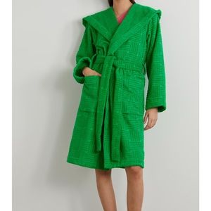 NWT Bottega Veneta Green Cotton Bathrobe